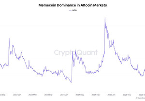 밈코인 도미넌스가 거의 역대 최저 수준임