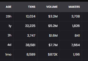 지난 24시간 솔라나 러너 TOP 5 (시총 최소 500만 달러)