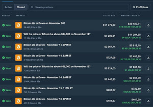 🔥 속보: 폴리마켓의 한 트레이더가 비트코인(BTC) 단기 움직임을 11연속 적중해 12달러를 거의 3만 달…