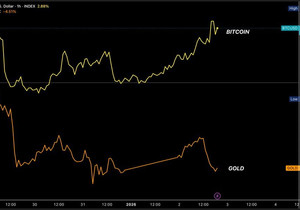 이번 주 비트코인은 6% 펌핑했고, 금은 -4.65% 덤프났음.