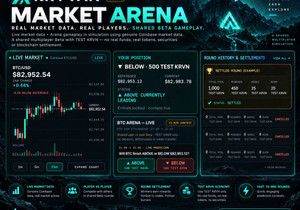 Market Arena는 KRYVAN이 만든 멀티플레이어 마켓 경험으로, 단순히 매수·매도·홀딩하는 걸 넘어…