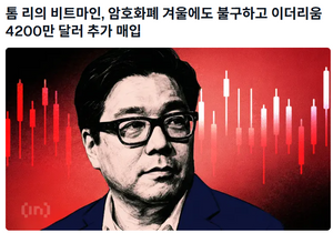 톰리의 비트마인, 이더리움 2만개 추가 매수