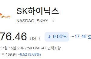 SK하이닉스 롤러코스터 변동률