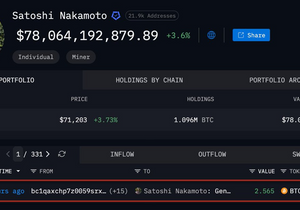 어제 누군가 사토시 지갑으로 2.5BTC 송금함