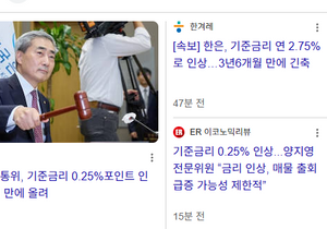 한국 금리인상해서 주식 나락가는건가요?