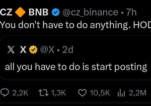 창펑 자오, HODL 강조 메시지 전해