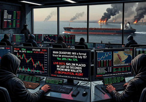 폴리마켓의 이란 휴전 베팅과 비트코인의 시장 저항