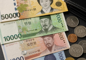 한국 원화, 달러 대비 0.2% 상승