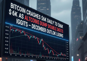 비트코인 하루 6천 달러 급락해 86,000달러대로 하락, 알트코인도 이중 숫자 낙폭 기록